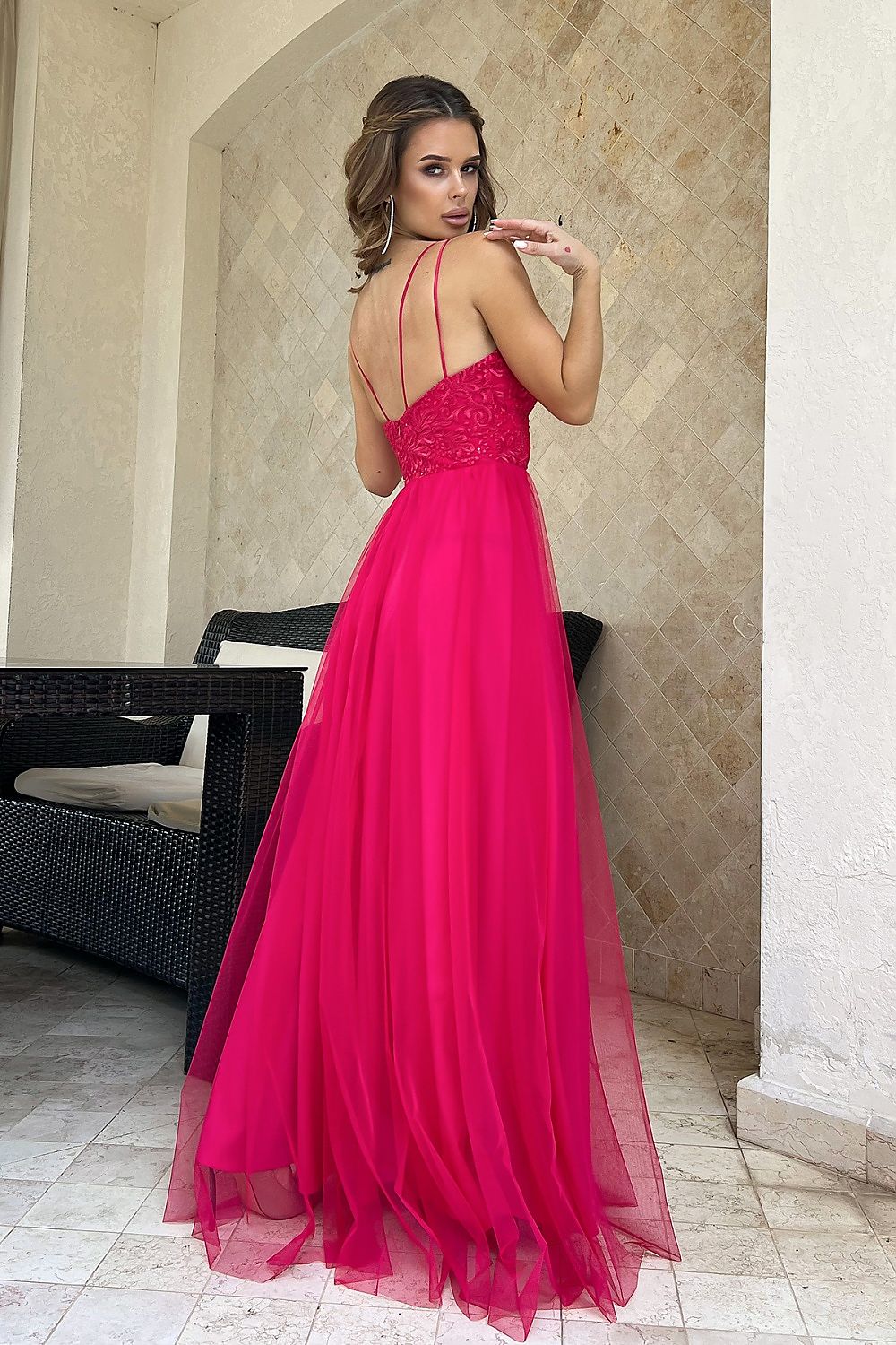 Robe longue Bicotone