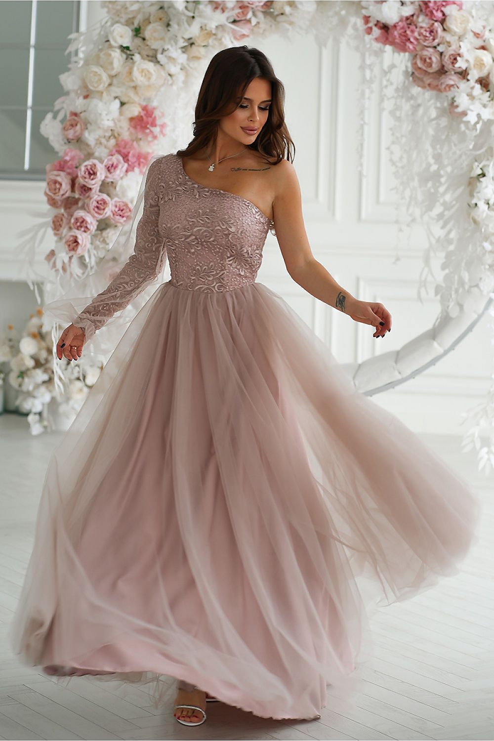 Robe longue Bicotone