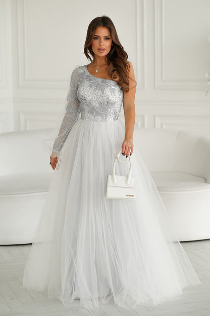 Robe longue Bicotone