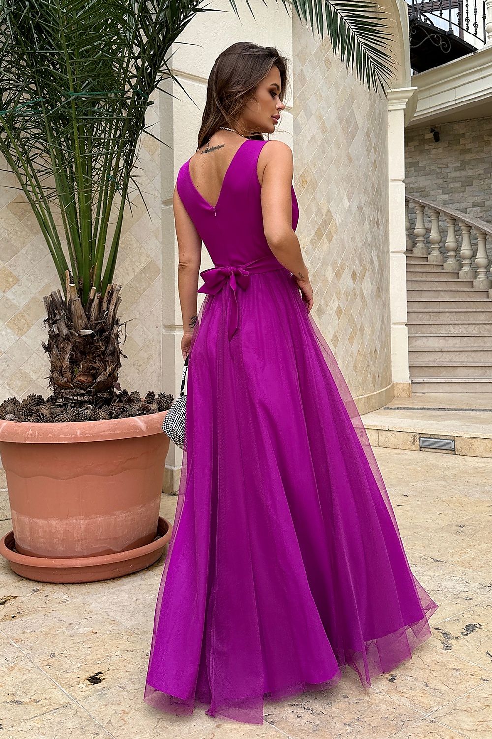 Robe longue Bicotone