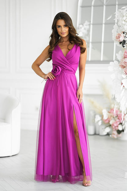 Robe longue Bicotone