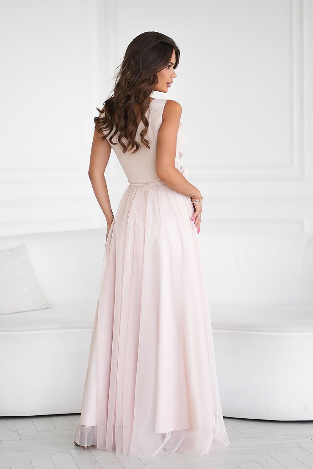 Robe longue Bicotone