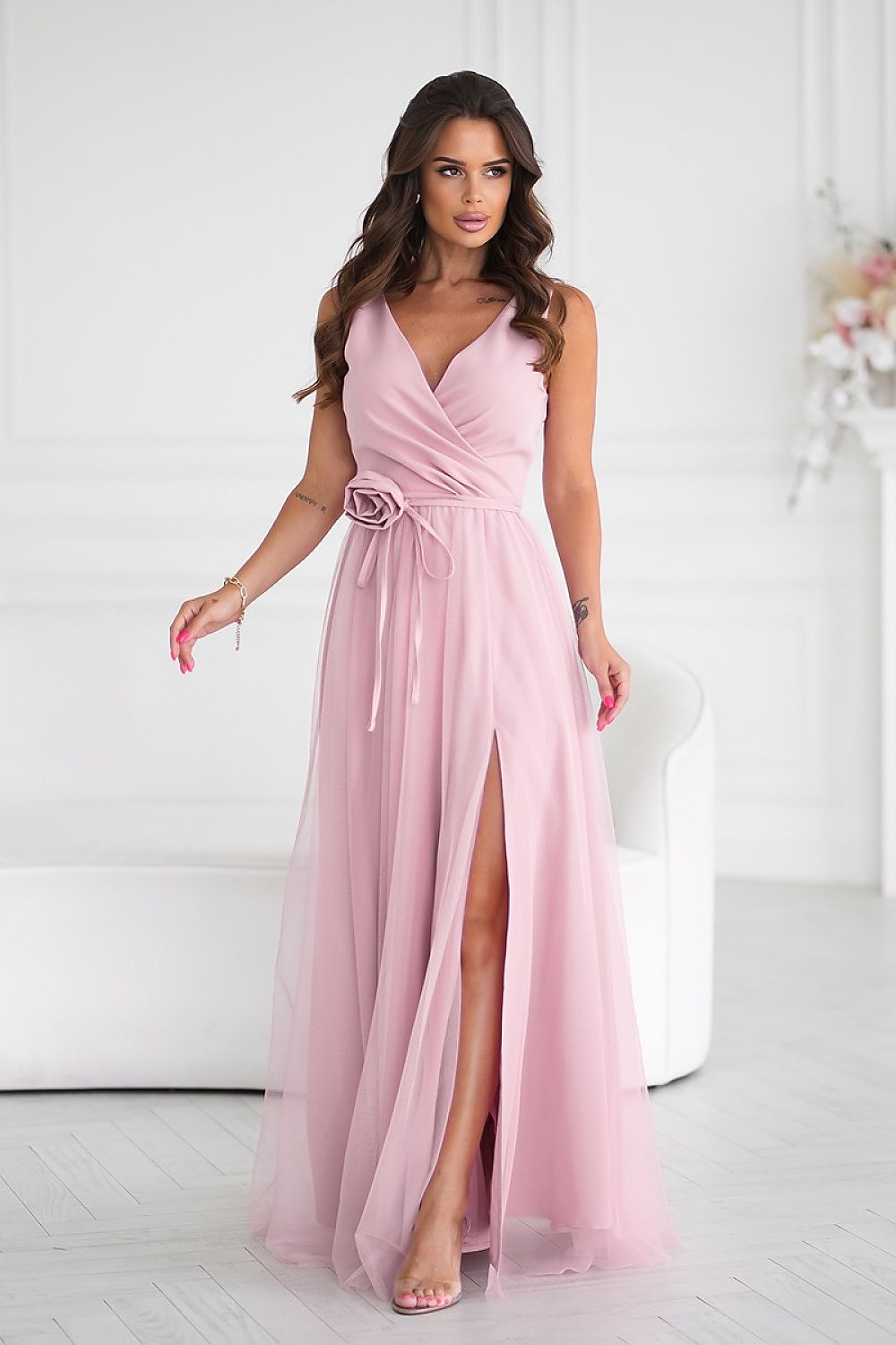 Robe longue Bicotone