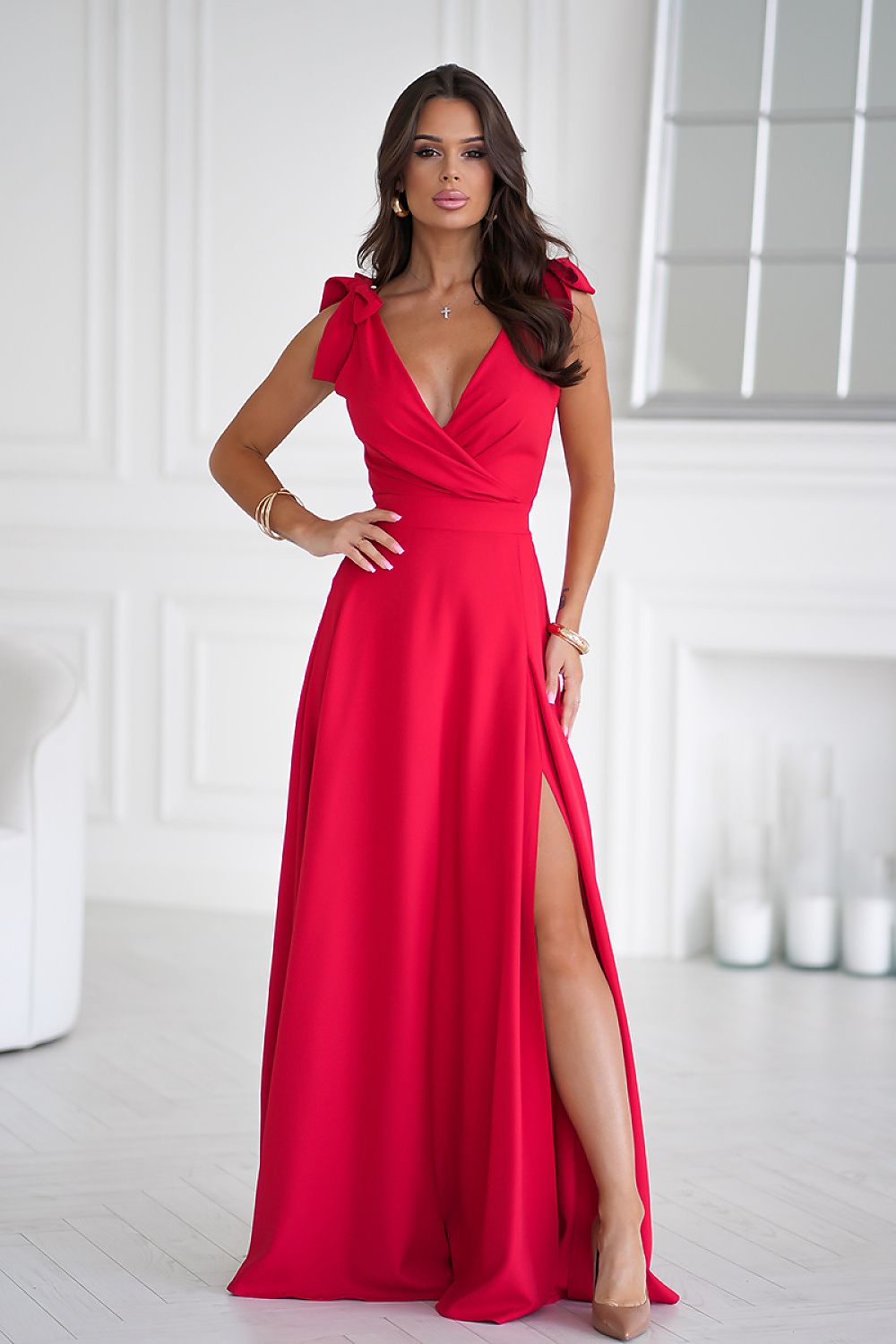 Robe longue Bicotone