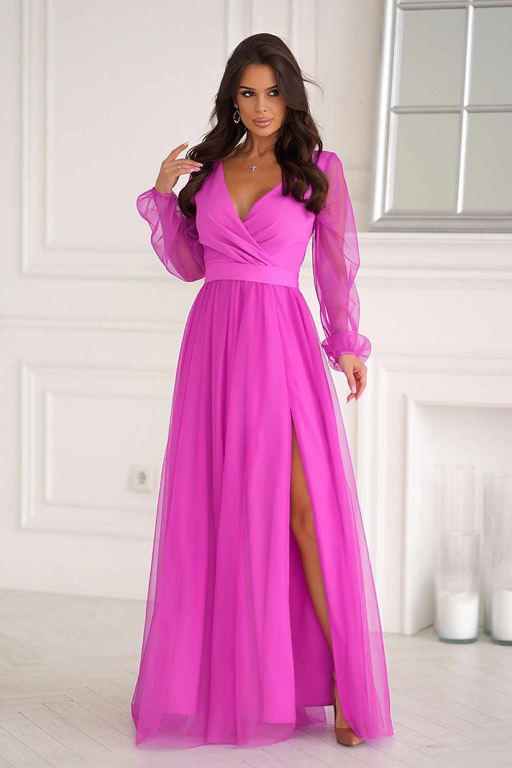 Robe longue Bicotone