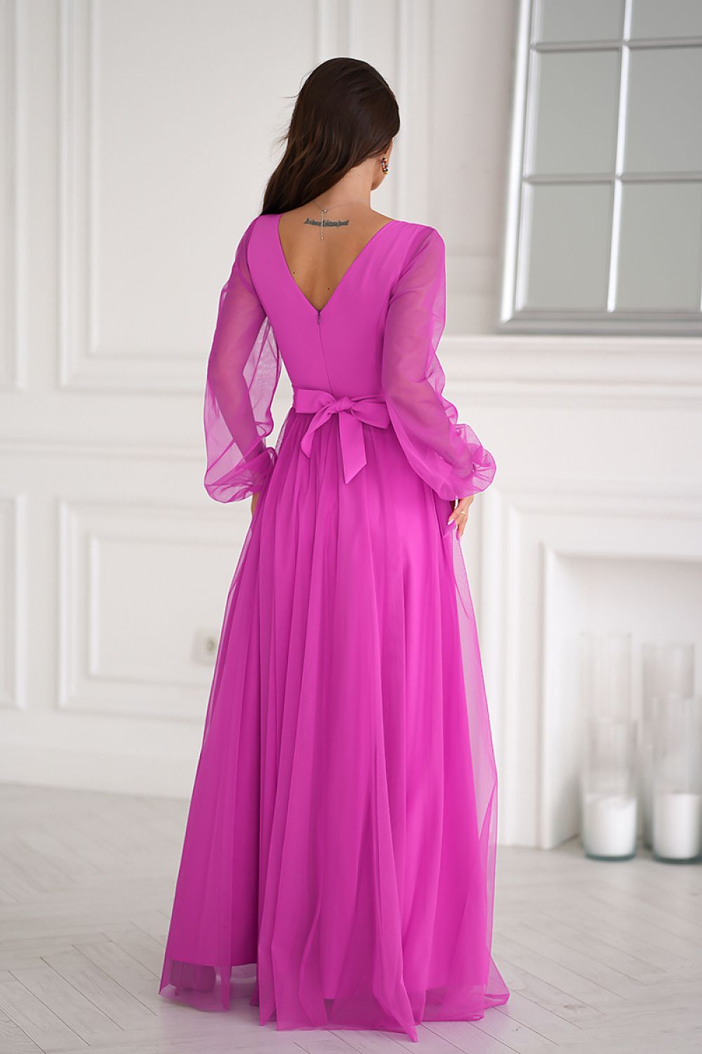 Robe longue Bicotone