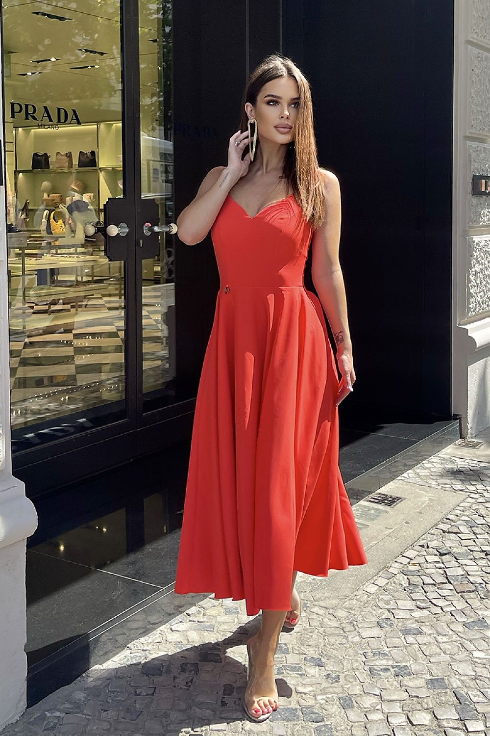Robe de jour Bicotone - rouge / 34