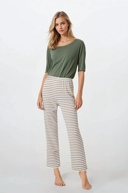 Pyjama Momenti Per Me vert 211666 - vue produit 1 Secretelles