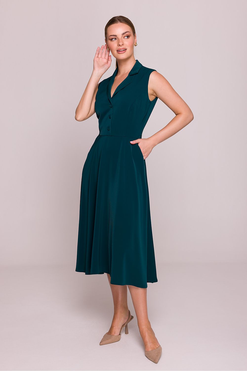 Robe Stylove vert 214661 - vue produit 1 Secretelles