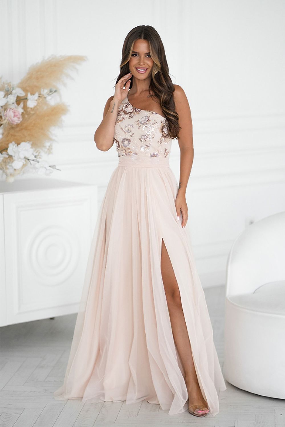 Robe Bicotone beige 220091 - vue produit 1 Secretelles