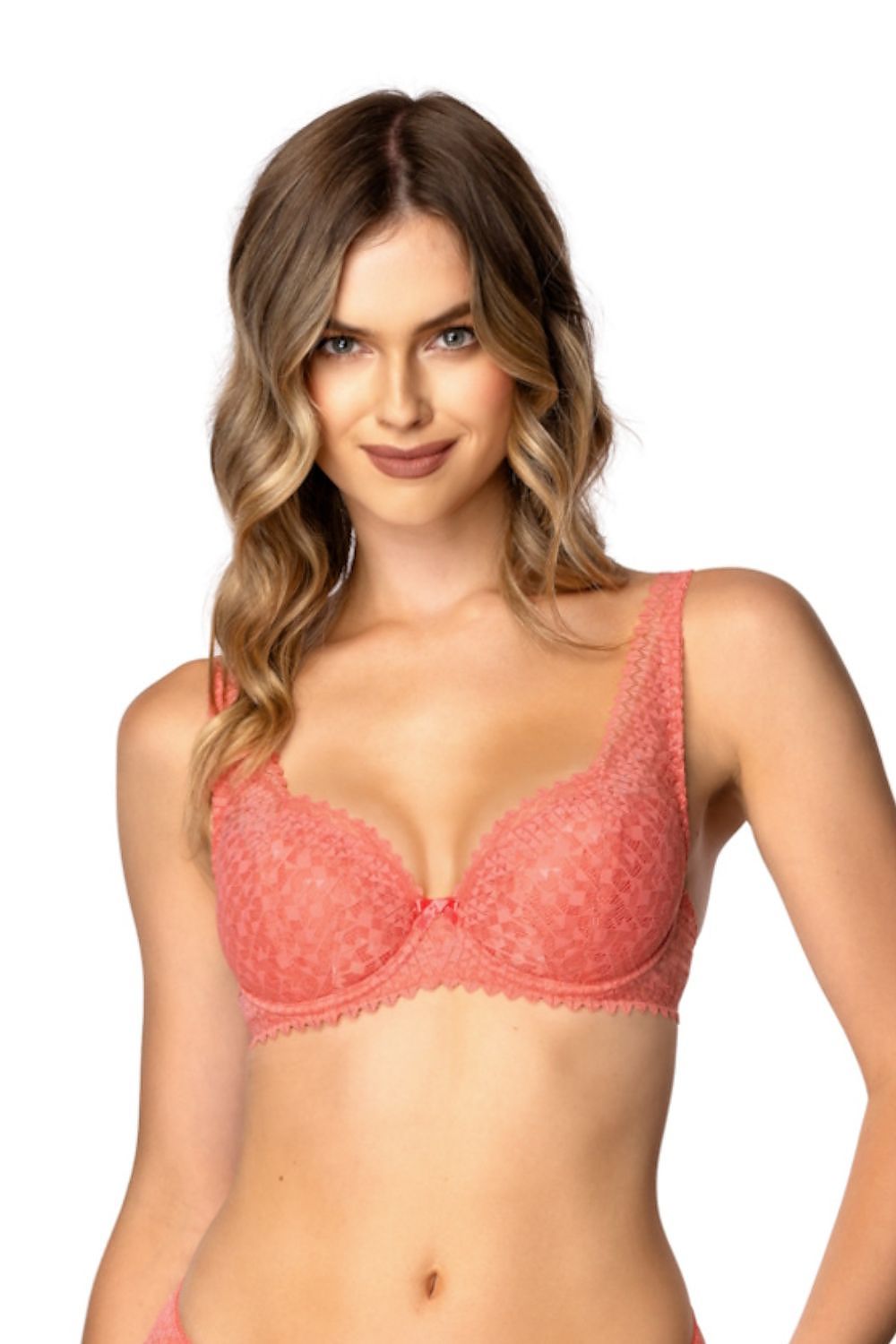 Soutien-gorge dentelle push-up bleu - Mat image 6