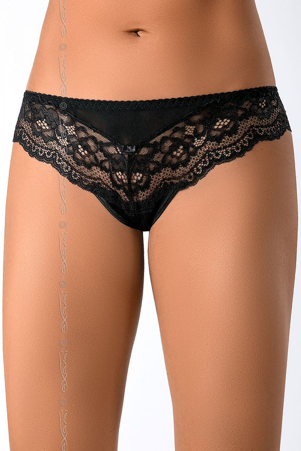 String dentelle coupe string court noir Zaina